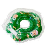 Круг на шею Baby Swimmer 3-12 Зелёный (внутри погремушка)
